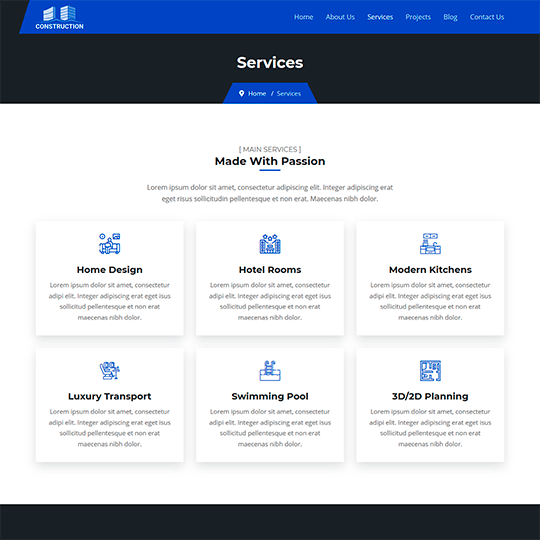 Services interior design